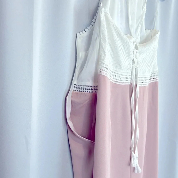 NEW Available By Angela FashionHalter Neck Lace Up Thin Strap Maxi Dress Size L - Picture 5 of 9